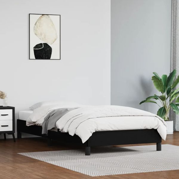 vidaXL Posteľný rám čierny 90x200 cm umelá koža