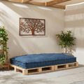 vidaXL Vankúš na paletový gauč Indigo 120 x 80 x 12 cm Látka