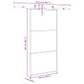 vidaXL Posuvné dvere s kovaním 102x205 cm ESG sklo a hliník