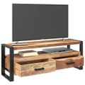 vidaXL TV skrinka 120x35x45 cm, drevený masív s medovým náterom