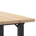 vidaXL Jedálenský stolík v tvare O 60x60x75,5 cm borovica a oceľ