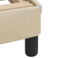 vidaXL Rám postele bez matraca Hanko krémová 200x200 cm látka