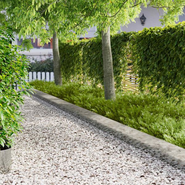 vidaXL Obrubník trávnika 20 pcs 103 x 25 cm Oceľ Strieborná