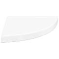 vidaXL Plávajúce rohové police 2 ks, lesklé biele 35x35x3,8 cm, MDF