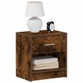 vidaXL Nočné skrinky 2 ks so zásuvkou dymový dub 39x28x41 cm