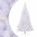 vidaXL Umelý vianočný stromček Biela 240 cm PVC a oceľ