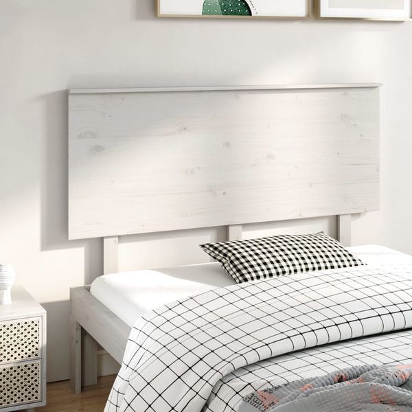 vidaXL Čelo postele biele 144x6x82,5 cm masívna borovica