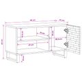 vidaXL TV skrinka Hnedá 80 x 33 x 46 cm Masívne mango drevo