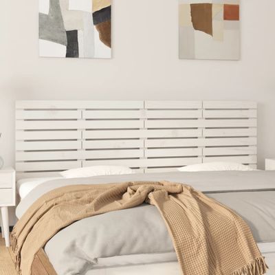 vidaXL Nástenné čelo postele biele 166x3x63 cm masívna borovica