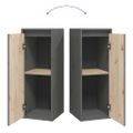vidaXL Nástenné skrinky 2 ks sivé 30x30x80 cm masívna borovica