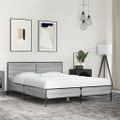 vidaXL Posteľný rám sivý sonoma 135x190 cm kompozitné drevo a kov