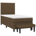 vidaXL Boxspring posteľ s matracom tmavohnedá 100x200 cm látka