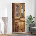 vidaXL Highboard 2 ks Staré drevo 69,5 x 34 x 180 cm Kompozitné drevo