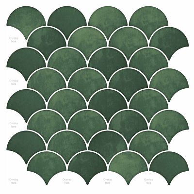 vidaXL Dlaždica v tvare rybacej šupiny 50 pcs Tmavozelená 30 x 30 cm