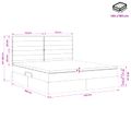 vidaXL Postel s úložným prostorem a matrací Tmavosivá 140 x 190 cm