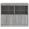 vidaXL Komoda s LED svetlami sivá sonoma 81x37x67 cm