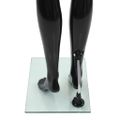 vidaXL Dámska figurína, sklenený podstavec, lesklá čierna 175 cm