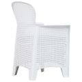 vidaXL 3-dielna bistro súprava, plast ratan, biela