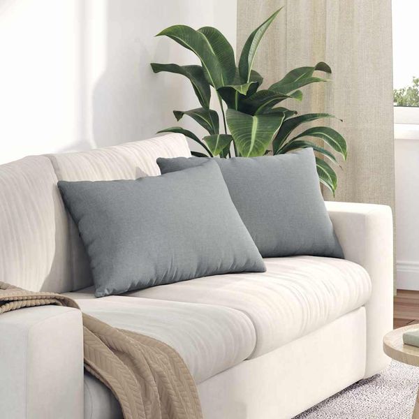 vidaXL Vankúše na pohovku 2 pcs Svetlosivá 60 x 40 cm látka