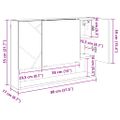 vidaXL Zrkadlová skrinka Staré drevo 80 x 17 x 55 cm Kompozitné drevo