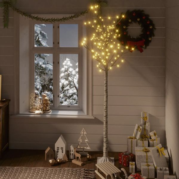 vidaXL Vianočný stromček/vŕba 200 LED 1,8 m, teplá biela, dovnútra/von