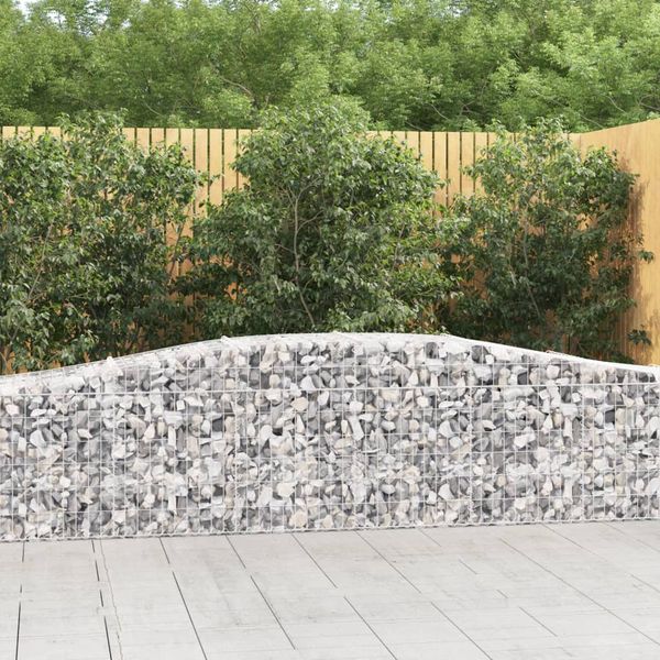 vidaXL Oblúkový gabionový kôš 8 ks 400x50x60/80 cm pozinkované železo