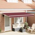 vidaXL Rám markízy Vínovo červená 350 x 200 cm Polyester s PU povrchom