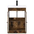 vidaXL Sada kúpeľňového nábytku Dymový dub 56 x 37,5 x 81 cm