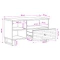 vidaXL TV skrinka Hnedá 80 x 33 x 46 cm Masívne mango drevo