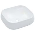 vidaXL Umývadlo 44,5x39,5x14,5 cm biele keramické