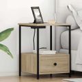 vidaXL Nočný stolík Sonoma dub 42 x 41 x 56 cm Kompozitné drevo