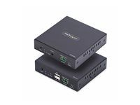 Startech HDMI KVM Extender Over IP Network, 4K 60Hz, Driverless - Sada vysielača a prijímača - video/audio/USB extendér - HDMI