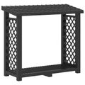 vidaXL Regál na palivové drevo 114 x 46 x 101 cm PP Antracitová