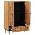 vidaXL Highboard Prírodná 60 x 33,5 x 100 cm Masívne mango drevo