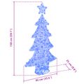 vidaXL Vianočný stromček 160 LED Modrá 150 cm Akryl