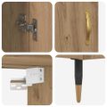 vidaXL Highboard Remeselný dub 69,5 x 34 x 180 cm Kompozitné drevo