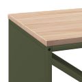vidaXL Stojan na palivové drevo s drevenou doskou 100,5x35,5x40 cm