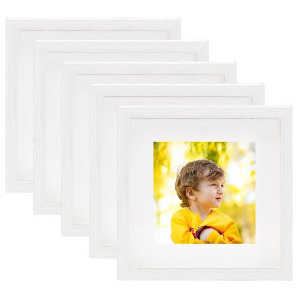 vidaXL 3D fotorámiky 5 ks biele 28x28 cm na 20x20 cm obrázok