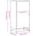 vidaXL Regál na topánky čierna 48x38x97,5 cm spracované drevo