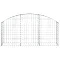 vidaXL Oblúkový gabionový kôš 150x30x60/80 cm pozinkované železo