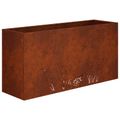 vidaXL Záhradný kvetináč 2 ks Hrdzavý 100 x 30 x 49 cm