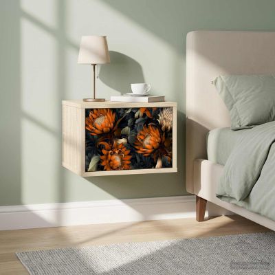 vidaXL Nástenná nočná skrinka LOCHEM Dub sonoma 36 x 33 x 25 cm
