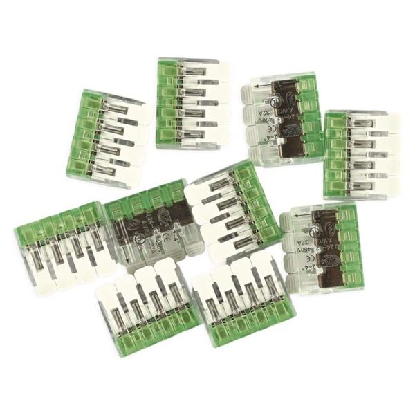 Páčková spojovacia svorka 4× 0,2–4 mm2, 10 ks