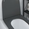 vidaXL WC sedadlo Antracitová 47 x 36 x 3,4 cm Duroplast