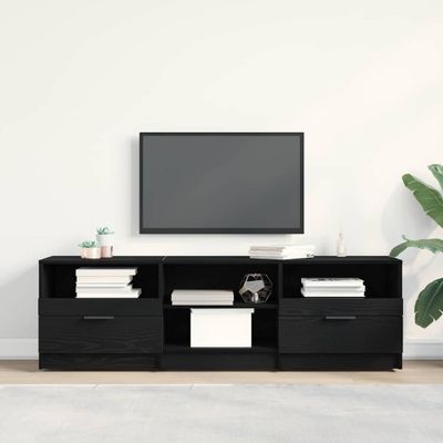 vidaXL TV skrinka Čierny dub 150 x 33,5 x 45 cm Kompozitné drevo