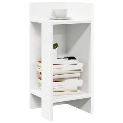 VidaXL Príručný stolík s policou Biela 25,5x27x60 cm