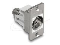 Panel Mount IEC female to F female silve