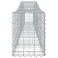 vidaXL Oblúkový gabionový kôš 7 ks 400x30x40/60 cm pozinkované železo