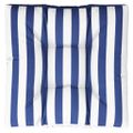 vidaXL Poduška na paletovú pohovku modro-biele pruhy 70x70x12 cm látka