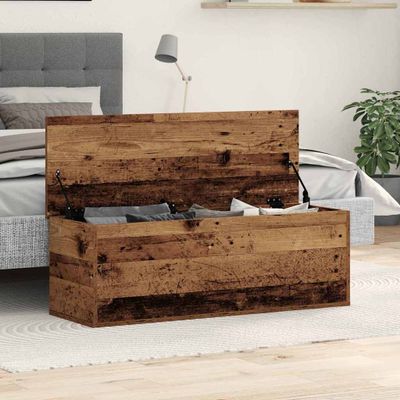 vidaXL Úložná krabica Staré drevo 102 x 35 x 35 cm Kompozitné drevo